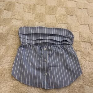 Blue and White Striped Top